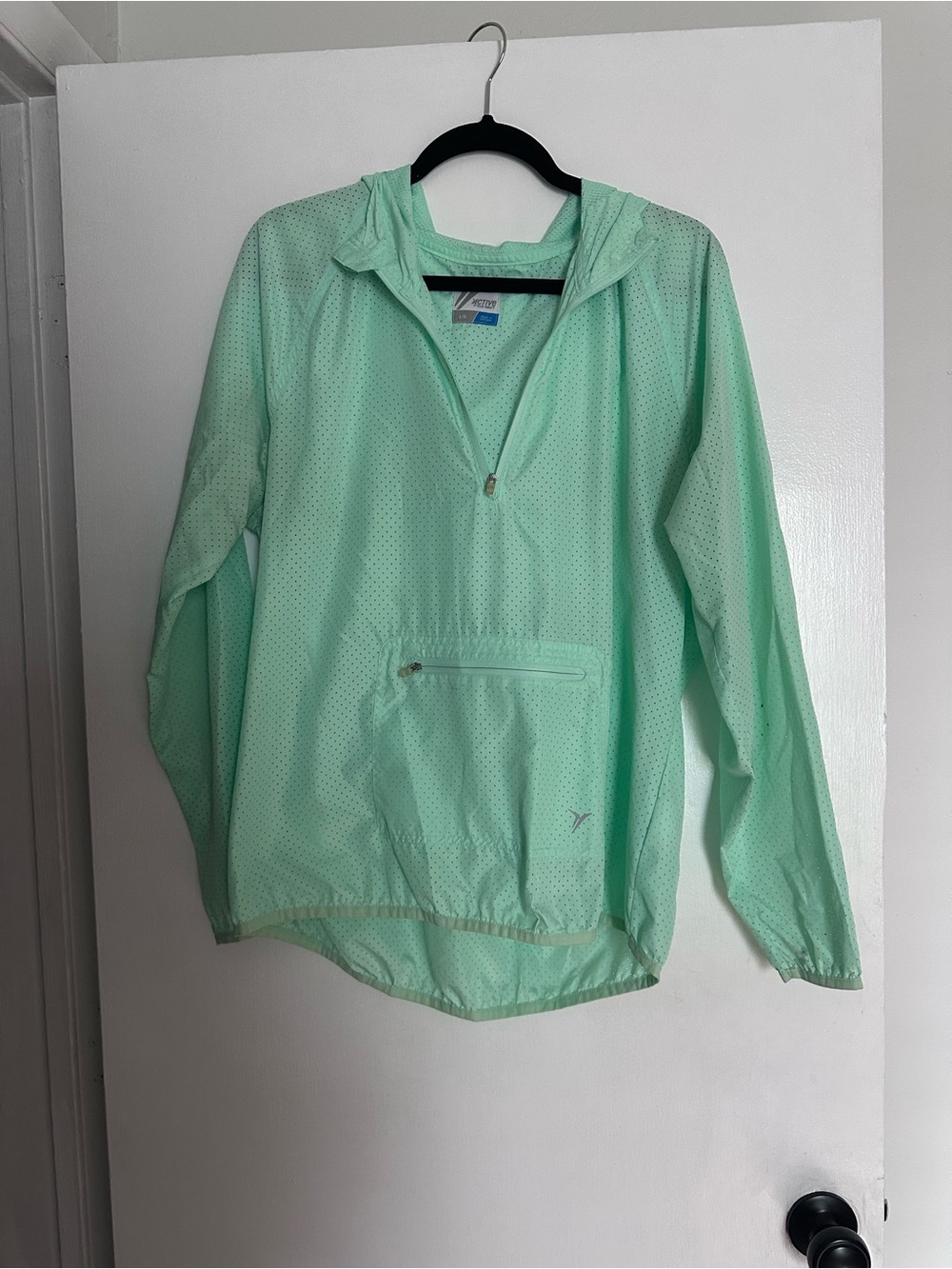Active Mint Green Hooded Athletic Jacket